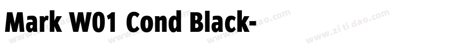 Mark W01 Cond Black字体转换